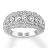 Diamond Anniversary Band 1 Ct Tw Round-cut 14K White Gold