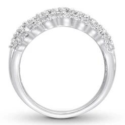Diamond Anniversary Band 1 Ct Tw Round-cut 14K White Gold -Vrai shop V 533087805 2 800
