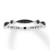 Black Diamond Anniversary Band 1/4 Ct Tw 10K White Gold