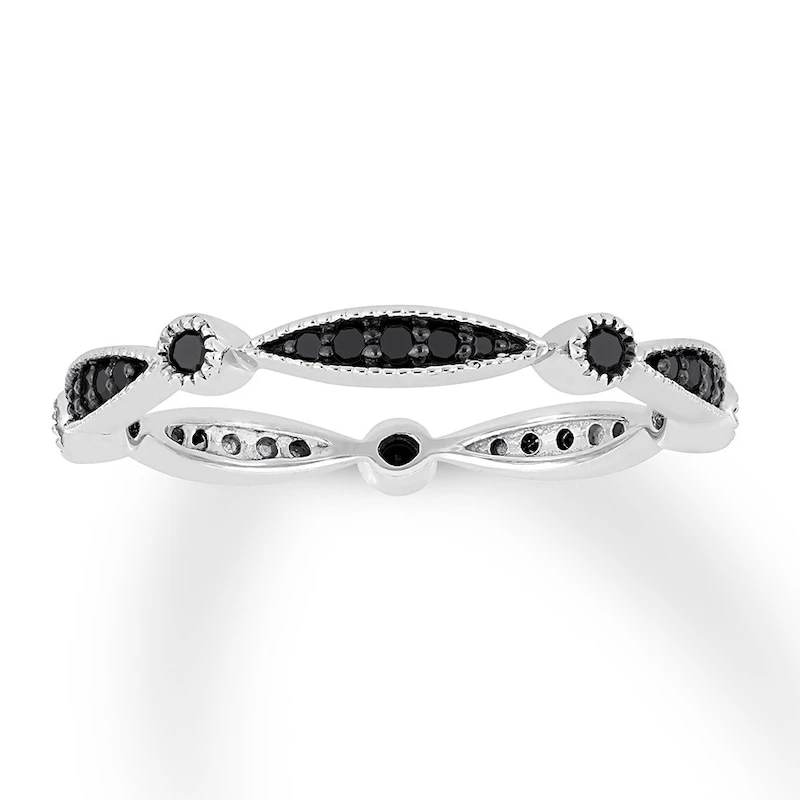 Black Diamond Anniversary Band 1/4 Ct Tw 10K White Gold 1 Black Diamond Anniversary Band 1/4 Ct Tw 10K White Gold