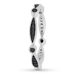 Black Diamond Anniversary Band 1/4 Ct Tw 10K White Gold 5 Black Diamond Anniversary Band 1/4 Ct Tw 10K White Gold -Vrai shop V 533149807 2 800