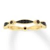Black Diamond Anniversary Band 1/4 Ct Tw 10K Yellow Gold
