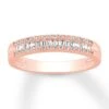 Diamond Anniversary Band 1/5 Ct Tw Round/Baguette 10K Rose Gold