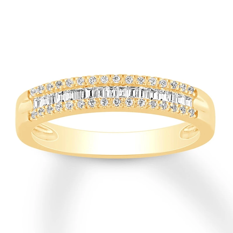 Diamond Anniversary Band 1/5 Ct Tw 10K Yellow Gold 1 Diamond Anniversary Band 1/5 Ct Tw 10K Yellow Gold