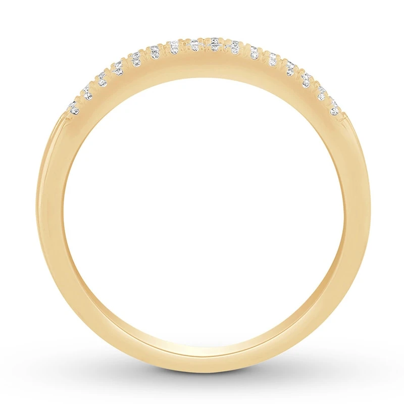 Diamond Anniversary Band 1/5 Ct Tw 10K Yellow Gold 2 Diamond Anniversary Band 1/5 Ct Tw 10K Yellow Gold - Image 2