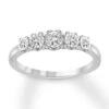 Diamond Anniversary Band 1/4 Ct Tw Round-cut 10K White Gold