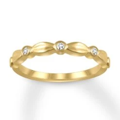 Diamond Anniversary Band 1/20 Ct Tw Round/Bezel 10K Yellow Gold
