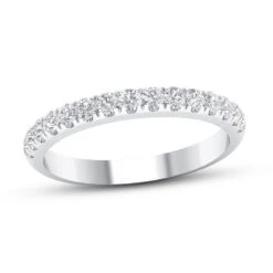 Certified Diamond Anniversary Band 1/2 Ct Tw 14K White Gold