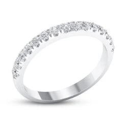Certified Diamond Anniversary Band 1/2 Ct Tw 14K White Gold 7 Certified Diamond Anniversary Band 1/2 Ct Tw 14K White Gold -Vrai shop V 533275905 3 800