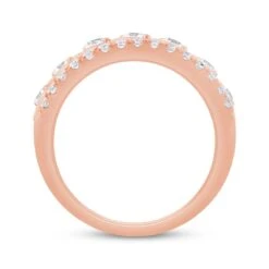 Diamond Anniversary Band 1 Ct Tw Round-cut 10K Rose Gold -Vrai shop V 533305900 2 800