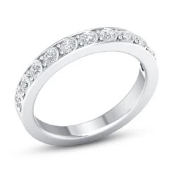 Diamond Anniversary Ring 1/2 Ct Tw 14K White Gold -Vrai shop V 533332300 3 800