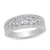 Diamond Anniversary Ring 1/2 Ct Tw 10K White Gold