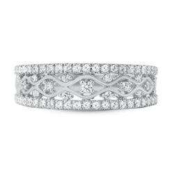 Diamond Anniversary Ring 1/2 Ct Tw 10K White Gold -Vrai shop V 533349801 2 800