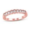Diamond Anniversary Ring 1/3 Ct Tw In 14K Rose Gold