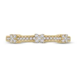 Diamond Anniversary Ring 1/6 Ct Tw In 10K Yellow Gold -Vrai shop V 533358709 2 800