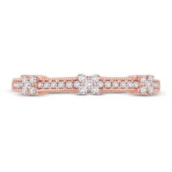Diamond Anniversary Ring 1/6 Ct Tw In 10K Rose Gold -Vrai shop V 533359307 2 800