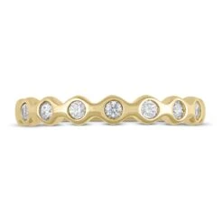 Diamond Anniversary Ring 1/5 Ct Tw In 10K Yellow Gold -Vrai shop V 533359600 2 800