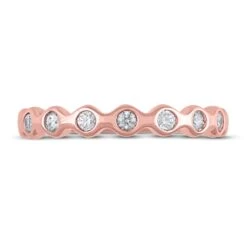 Diamond Anniversary Ring 1/5 Ct Tw In 10K Rose Gold -Vrai shop V 533359903 2 800