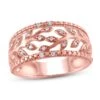 Diamond Anniversary Ring 1/10 Ct Tw In 10K Rose Gold