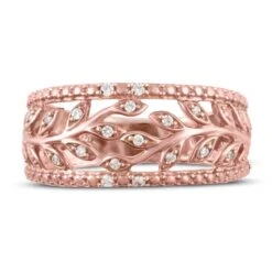 Diamond Anniversary Ring 1/10 Ct Tw In 10K Rose Gold -Vrai shop V 533361907 2 800