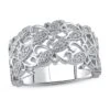 Diamond Anniversary Ring 1/6 Ct Tw In 10K White Gold