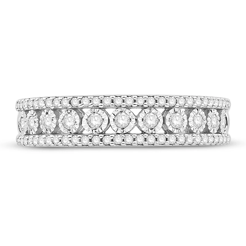 Diamond Anniversary Ring 1/3 Ct Tw 10K White Gold 3 Diamond Anniversary Ring 1/3 Ct Tw 10K White Gold - Image 3