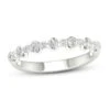 Diamond Anniversary Ring 1/2 Ct Tw Round-cut 14K White Gold