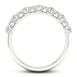 Diamond Anniversary Ring 1/2 Ct Tw Round-cut 14K White Gold 6 Diamond Anniversary Ring 1/2 Ct Tw Round-cut 14K White Gold -Vrai shop V 533434003 2 800