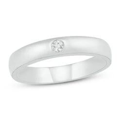 Diamond Anniversary Ring 1/20 Ct Tw Round-cut 10K White Gold