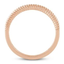Diamond Anniversary Ring 1/5 Ct Tw Round-cut 10K Rose Gold -Vrai shop V 533435804 2 800