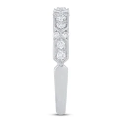 Diamond Anniversary Ring 1/3 Ct Tw Round-cut 10K White Gold -Vrai shop V 533437303 2 800