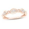 Diamond Anniversary Ring 1/10 Ct Tw Round-cut 10K Rose Gold