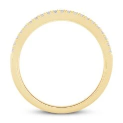 Diamond Anniversary Ring 1/2 Ct Tw Round/Baguette 10K Yellow Gold 6 Diamond Anniversary Ring 1/2 Ct Tw Round/Baguette 10K Yellow Gold -Vrai shop V 533480808 2 800