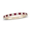 Neil Lane Ruby & Diamond Anniversary Ring 1/5 Ct Tw 14K Yellow Gold