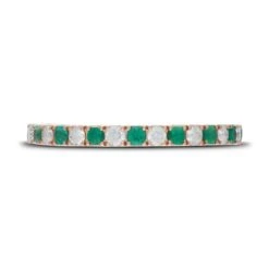 Neil Lane Emerald & Diamond Anniversary Ring 1/5 Ct Tw 14K Rose Gold -Vrai shop V 533501007 2 800
