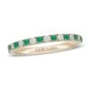 Neil Lane Emerald & Diamond Anniversary Ring 1/5 Ct Tw 14K Yellow Gold