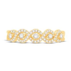 Diamond Anniversary Band 1/3 Ct Tw Round-cut 14K Yellow Gold -Vrai shop V 533507101 2 800
