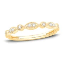Diamond Anniversary Band 1/10 Ct Tw Round-cut 10K Yellow Gold