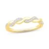 Diamond Anniversary Ring 1/10 Ct Tw Round-cut 10K Yellow Gold