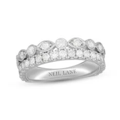 Neil Lane Diamond Anniversary Band 1 Ct Tw Round-cut 14K White Gold