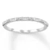 Diamond Anniversary Band 1/5 Cttw Baguette/Round 10K White Gold