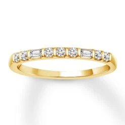 Diamond Anniversary Band 1/5 Ct Tw Round/Baguette 10K Gold