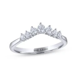 THE LEO Diamond Anniversary Band 1/3 Ct Tw Round-cut 14K White Gold