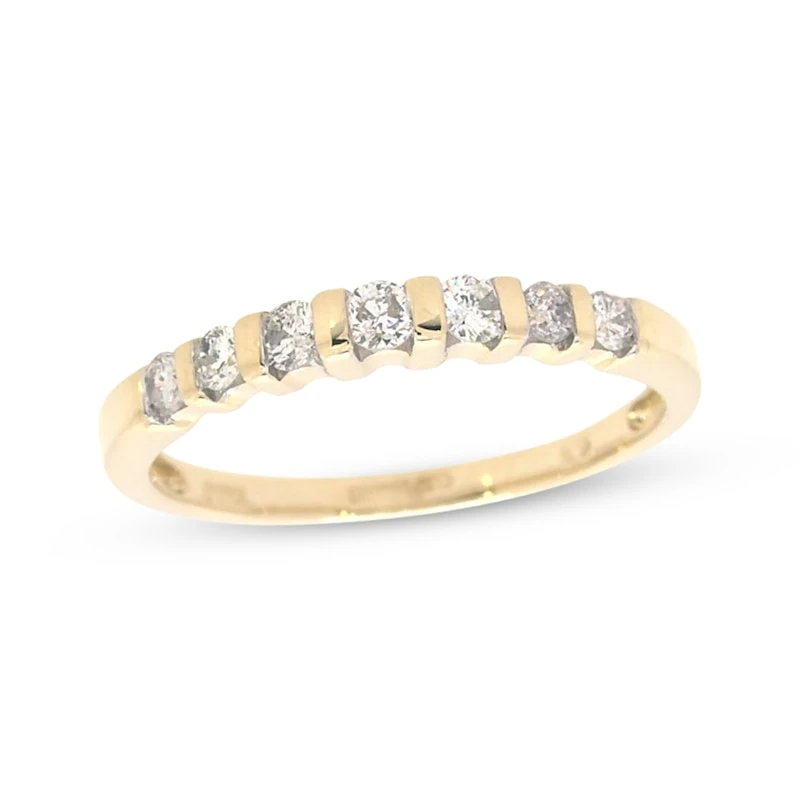 Previously Owned Diamond Wedding Band 1/3 Ct Tw Round-cut In 14K Yellow Gold 1 Previously Owned Diamond Wedding Band 1/3 Ct Tw Round-cut In 14K Yellow Gold