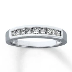 Previously Owned Diamond Anniversary Band 1/2 Ct Tw Princess-cut 14K White Gold