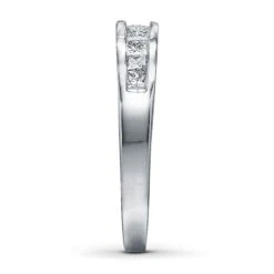 Previously Owned Diamond Anniversary Band 1/2 Ct Tw Princess-cut 14K White Gold -Vrai shop V 881369300 2 800