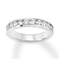 Previously Owned Diamond Anniversary Band 1 Ct Tw Round-cut 10K White Gold