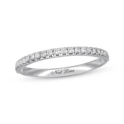 Previously Owned Neil Lane Diamond Wedding Band 1/5 Ct Tw Round-cut 14K White Gold