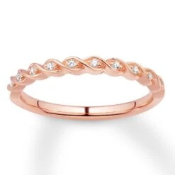 Previously Owned Diamond Wedding Band 1/20 Ct Tw 10K Rose Gold