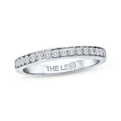 Previously Owned THE LEO Diamond Wedding Band 1/4 Ct Tw Round-cut 14K White Gold